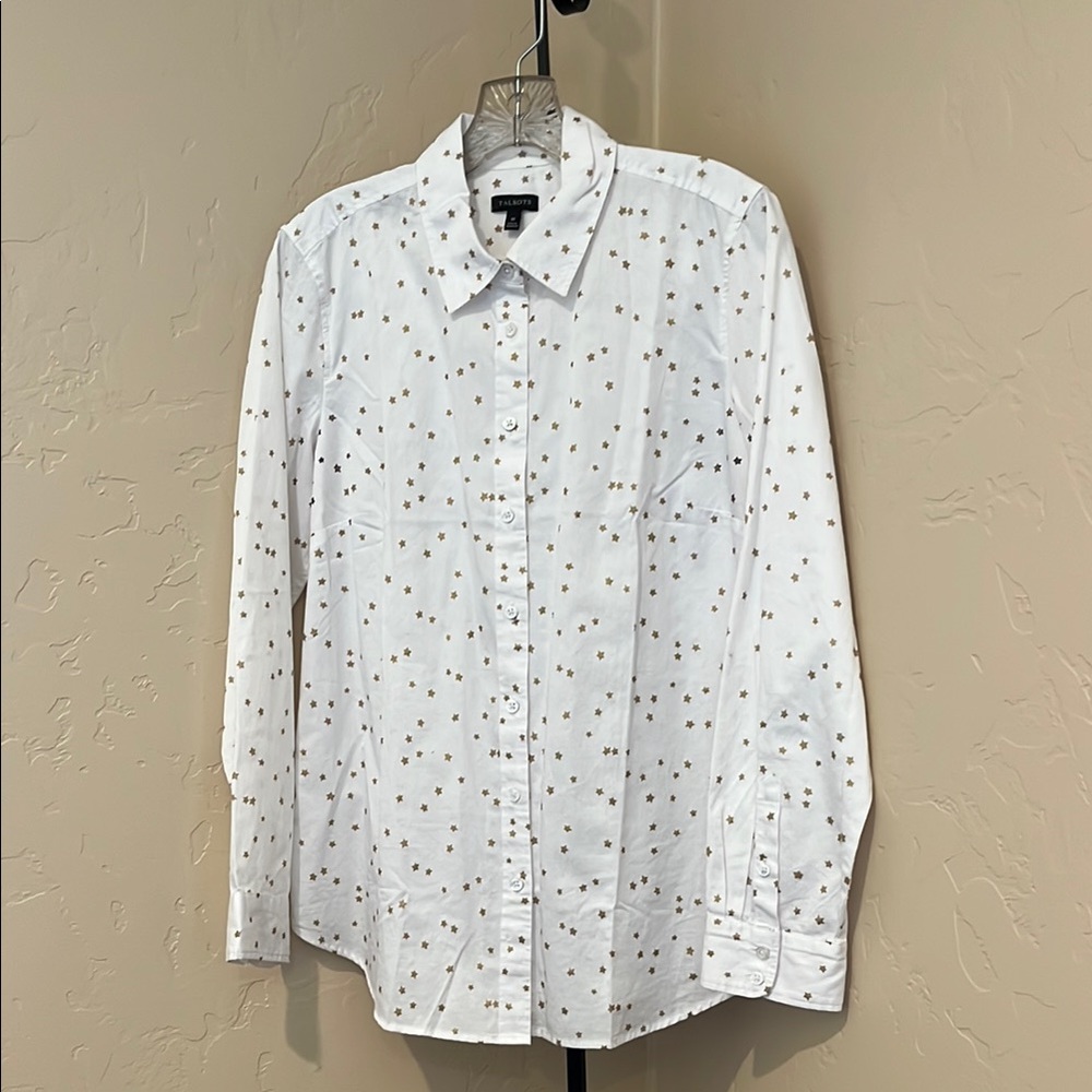 White Blouse with Star Pattern